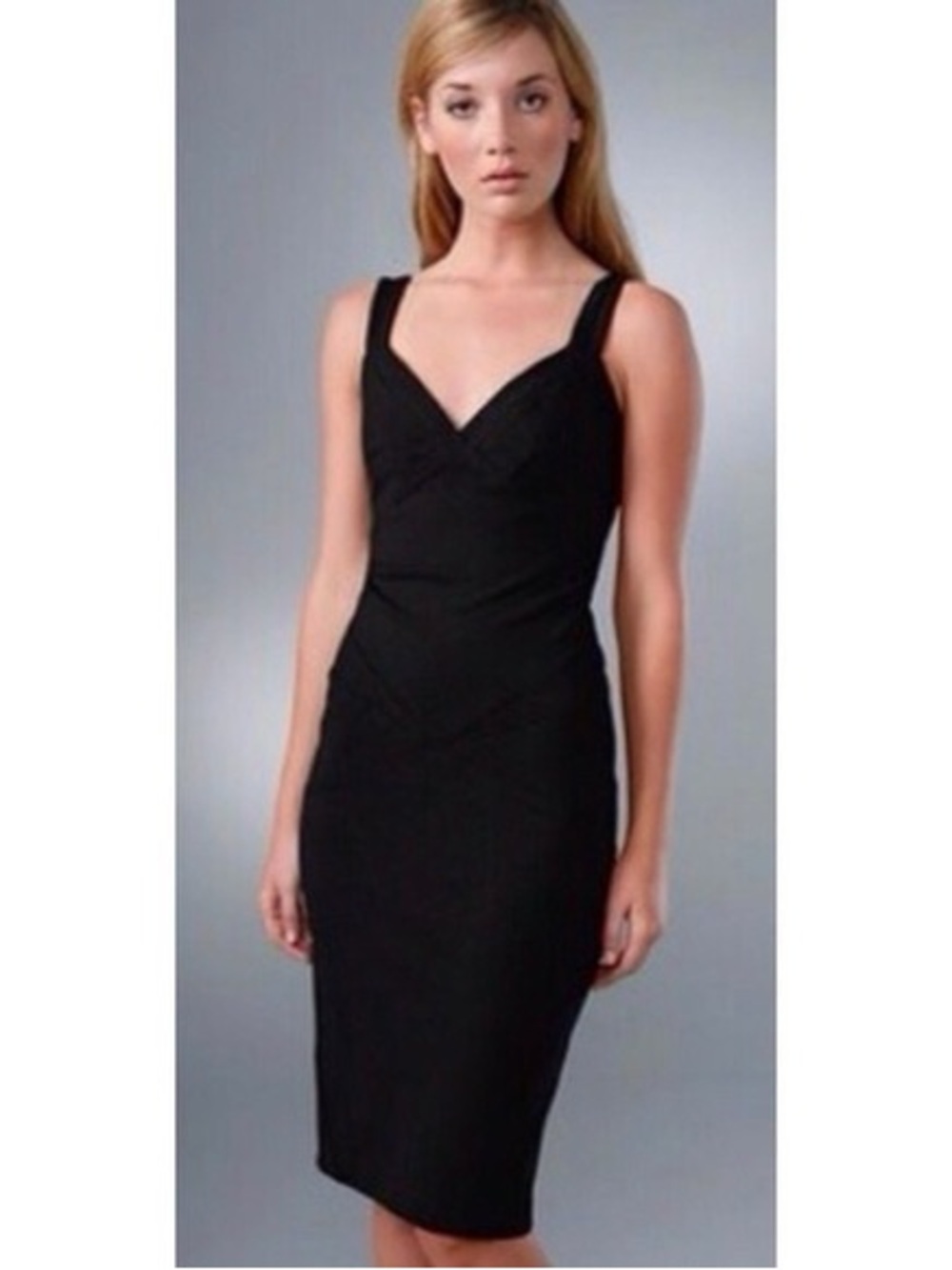 Diane Von Furstenberg Black Benny Midi Dress